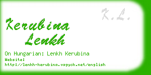kerubina lenkh business card